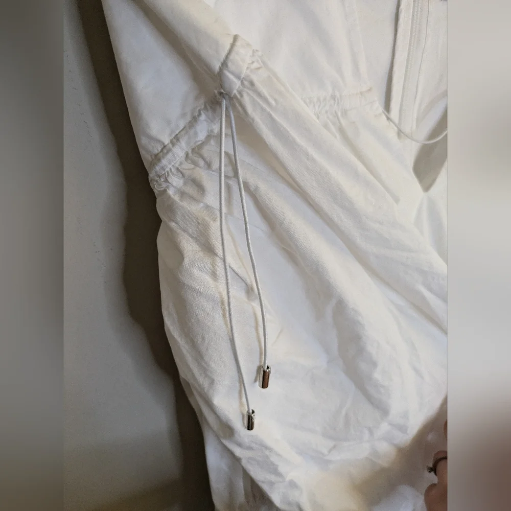 Rosetta Getty White Cinched Midi Dress Size S - Picture 9 of 10